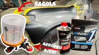 Aeropro A610 and Sagola DPC system spraying Finish 1 clear [upl. by Gregrory]