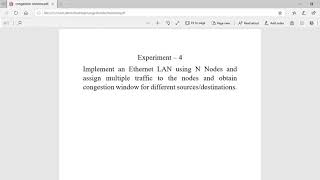 EXPT NO4 Implement Ethernet LAN using n nodes and assign multiple traffic to the nodes [upl. by Sair868]