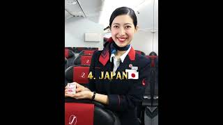 TOP FIVE AIR HOSTESS UNIFORM 🥋OF DIFFERENT COUNTRY [upl. by Aribold]