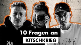 10 Fragen an Kitschkrieg – Neues Album Arbeit mit Peter Fox Nena Rin Kool Savas Raf Camora uvm [upl. by Yrro]