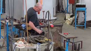 Glass Blower at Kosta Boda Glassworks in Sweden [upl. by Nylitak808]