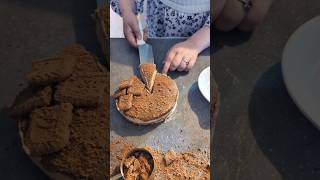 Making biscoff cheesecake cake from scratch  no bake cheesecake recipe asmrfood türkiye ytshorts [upl. by Drye]