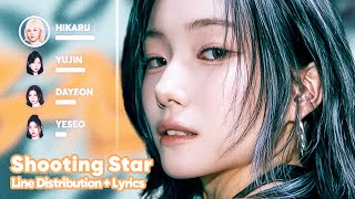 Kep1er  Shooting Star Line Distribution  Lyrics Karaoke PATREON REQUESTED [upl. by Arbma]