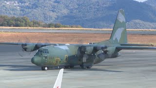 岡山空港で自衛隊が輸送機の離着陸訓練 岡山空港での自衛隊演習は今回が初 [upl. by Stevana]