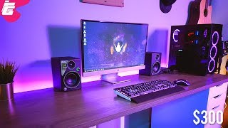 The Best Desk Setup for 300  Ultimate Desk Tour [upl. by Oinoitna]