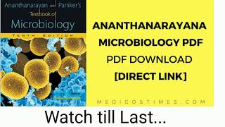 Ananthanarayana Microbiology PDF free download direct link  drmbbs [upl. by Hedda]