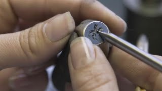 Making a Signet Ring with Engraved Gemstone  Intaglio of Blue Layered Onyx and 18kt White Gold Ring [upl. by Lednew]