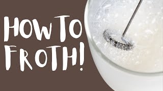 How To Use A Milk Frother To Get The Most Foam [upl. by Neenad]