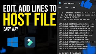 How to edit Host File  Add Lines To Host File  Windows 111087 etc [upl. by Augustine]