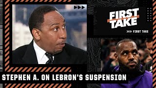 Stephen A reacts to the LeBron amp Isaiah Stewart suspensions  First Take [upl. by Weinreb]