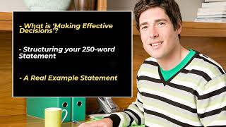 Making Effective Decisions 250 Word Statement Example  Score 77 in your Civil Service Application [upl. by Sug]