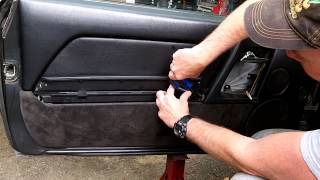 Mercedes Benz R129 500sl300sl600sldoor panel removal [upl. by Yrogiarc]