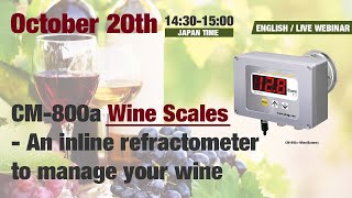 ATAGO CM800a Wine Scales  An inline refractometer to manage your wine [upl. by Notsecnirp]