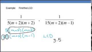 Finding the LCD for Rational Expressions [upl. by Nnairam]