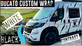 Custom Wrap Fiat Ducato Motorhome Black White Contrast Theme [upl. by Ofloda]