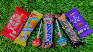 ASMR LOLLIPOP ICE CREAM Unpacking Kinder BIG Surprise eggs AND Lollipops candy Chocolate Sweets [upl. by Leerzej417]