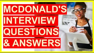 McDonalds Crew Member Interview Top 15 Questions amp Answers [upl. by Elem]