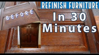 Refinish Wood Furniture Without Stripping In Less Than An Hour [upl. by Abrahan]