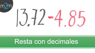 Resta de números con punto decimal [upl. by Beaver546]