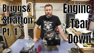 Small engine tear down for Briggs ampStratton over head valve engine [upl. by Brady306]