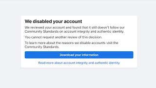 My Facebook Account Got Disabled and I Cant Send Any Appeals [upl. by Lois]