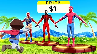 Buying EVERY SPIDERMAN For 1 In GTA 5 [upl. by Jenna]