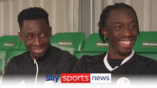 Sidemens Tobi Brown TBJZL and brother Manny discuss training with League Two side Crawley Town [upl. by Aenet]