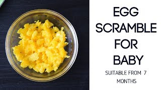 Scrambled Eggs Recipe for Babies  7 Months  Baby Food [upl. by Melisa666]