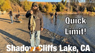 Trout Fishing  Shadow Cliffs Lake Bay Area CA [upl. by Hanoy652]