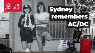 ACDCs Angus amp Malcolm Young honoured with mural near their childhood home in Sydney [upl. by Sayce]