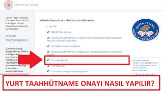 YURT TAAHHÜTNAME ONAYI NASIL YAPILIR GÖRÜNTÜLÜ ANLATIM [upl. by Netsruk321]