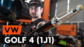 How to change rear shock absorber on VW GOLF 4 1J1 TUTORIAL AUTODOC [upl. by Jerrilyn]