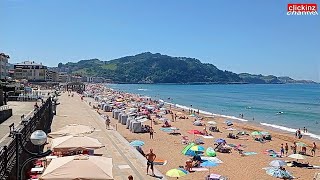 Zarauzko Hondartza Playa de Zarautz Beach 2022 🏖️ Vista rápida exterior Restaurante Karlos Arguiñano [upl. by Rick565]