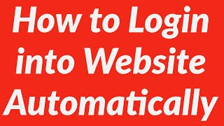 How to Login into Website Automatically Using VBA [upl. by Pega]