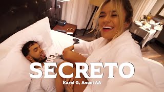 Anuel AA KAROL G  Secreto LetraLyrics [upl. by Ahtelahs]