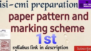 ISI paper pattern and marking scheme very important for ISICMI aspirant [upl. by Oisor]