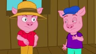 Les Trois Petits Cochons  Comptine éducative Originale avec les Ptits zAmis [upl. by Oluap493]