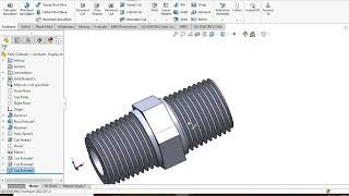 solidworks tutorial create in 12 NPT thired water nepal [upl. by Labotsirc]