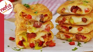 HAFTA SONU HEMEN DENEYİN 😍 Kapış Kapış Giden Pratik Pizza Börek [upl. by Yentnuoc]