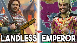 Landless to Byzantine Emperor in ONE LIFE  Roads to Power Crusader Kings 3 [upl. by Ellehcan]