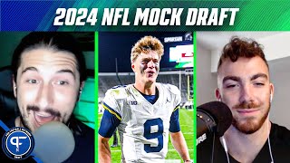 2024 NFL Mock Draft JJ McCarthy to Giants JT Tuimoloau Rises [upl. by Lorimer76]