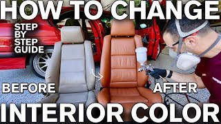 How to Change Car Interior Color with Dye BMW [upl. by Anauqaj]