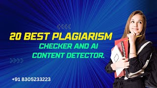 20 best plagiarism checker and AI Content detector [upl. by Marlen]