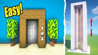 Minecraft How to build a working Elevator easy  make elevator in minecraft [upl. by Abra]