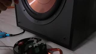 klipsch r100sw bass test song request [upl. by Adali]