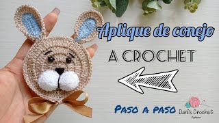 aplique de conejo a crochet  en 3D  súper fácil y rápido 🐰 [upl. by Jutta]