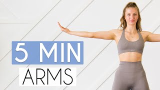 5 MIN TONED ARMS WORKOUT  No Equipment [upl. by Marilla544]