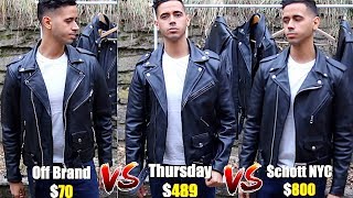 Thursday Leather Jacket Vs Schott Perfecto 118 Vs A 70 Leather Jacket Best Motorcycle Jackets [upl. by Karole229]