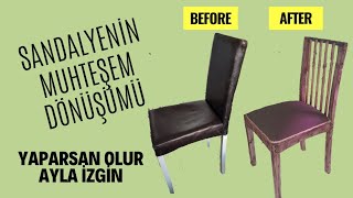 KENDİN YAP SANDALYE YENİLEME diy kendinyap kolay dekorasyon [upl. by Torin]