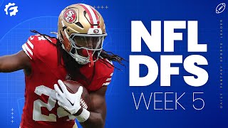 LIVE NFL DFS Picks amp Strategy for DraftKings amp FanDuel Week 5 [upl. by Nappie940]